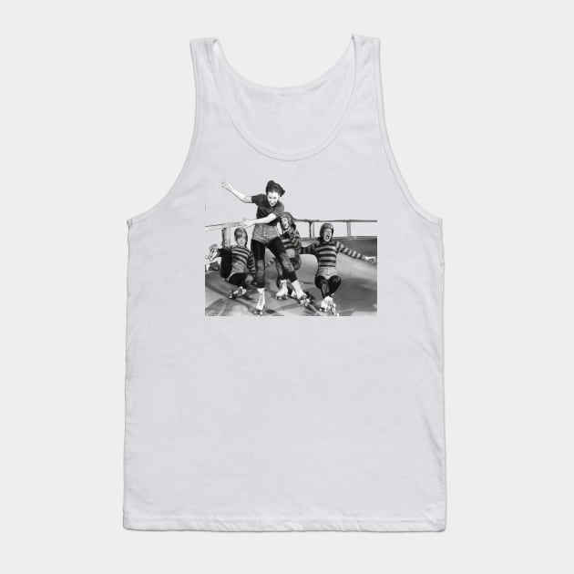 ROLLER DERBY VINTAGE GIRLS gerry murray Tank Top by Luckythelab